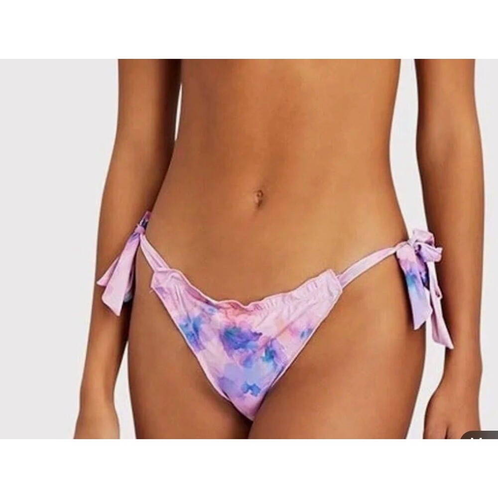 Frankies Bikinis Colby Watercolor Floral Tie Side Bikini Bottom XS